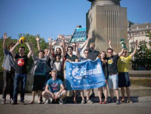 Group picture of one of the teams during the City Rallye in Wroclaw